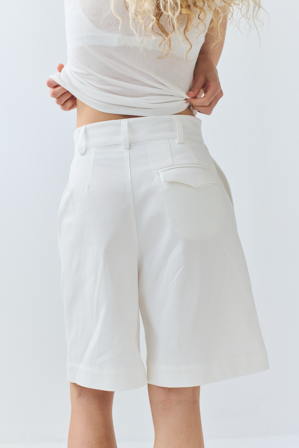 Off White Bermuda Shorts