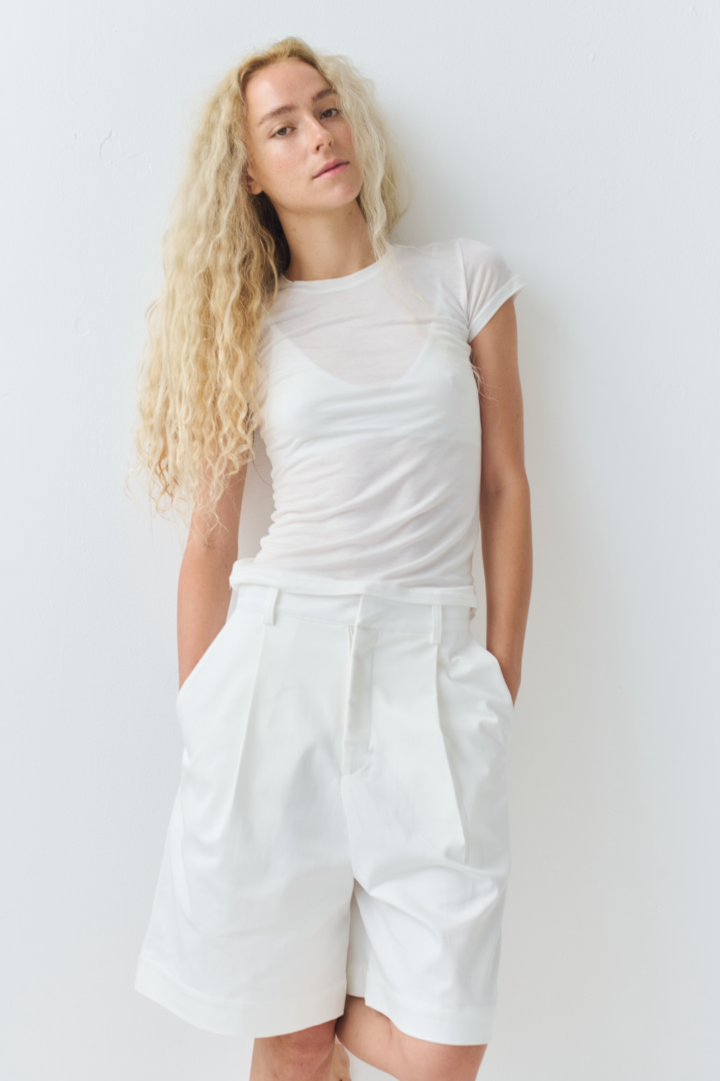 Off White Bermuda Shorts